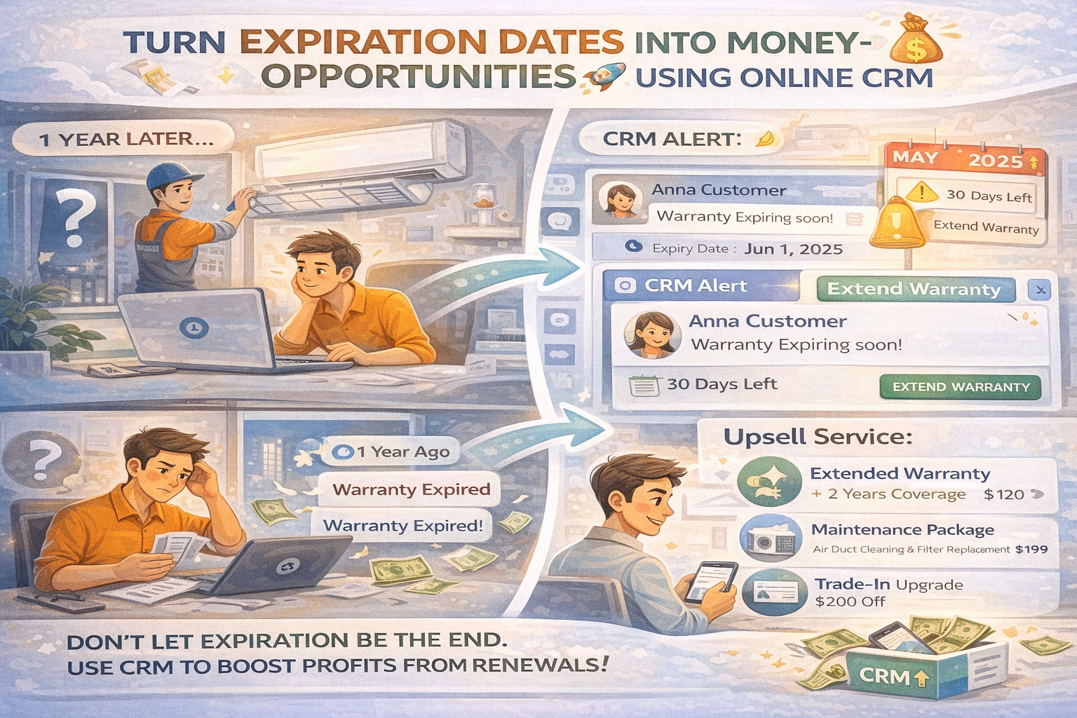 หมดประกันเมื่อไหร่รู้ทันที! ใช้ 'CRM ร้านค้าออนไลน์' แจ้งเตือนลูกค้าต่อประกัน เพิ่มยอดขายบริการ