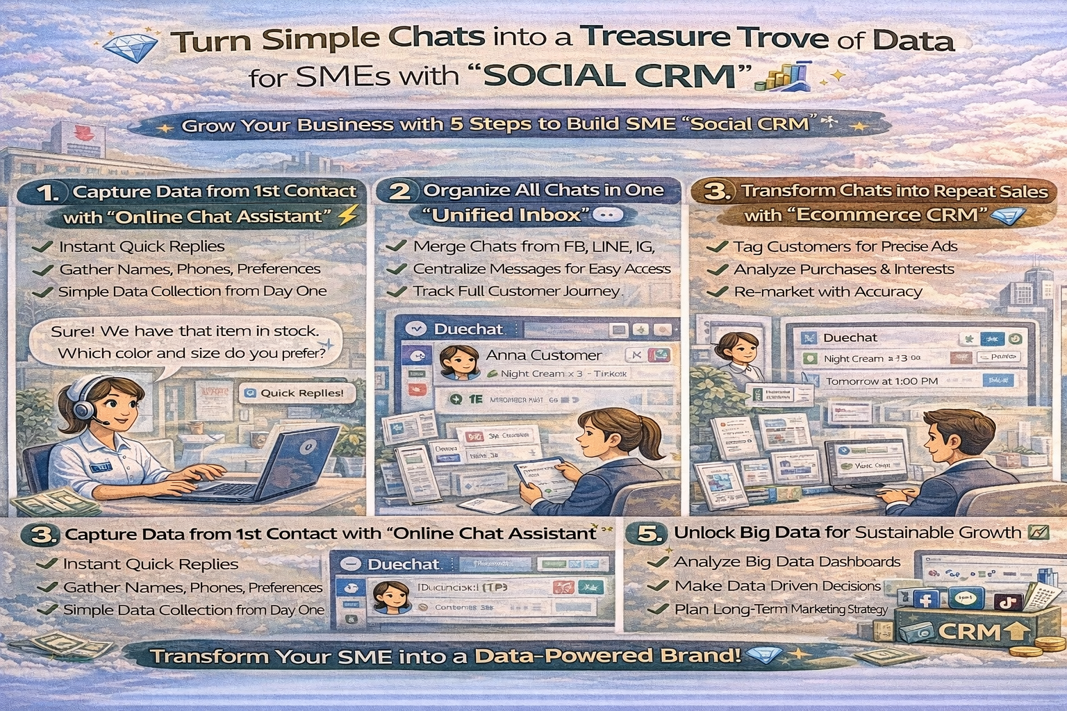 เปลี่ยนแชทธรรมดาเป็นคลังข้อมูลล้ำค่า (Big Data) สำหรับ SME ด้วยกลยุทธ์ 'Social CRM’