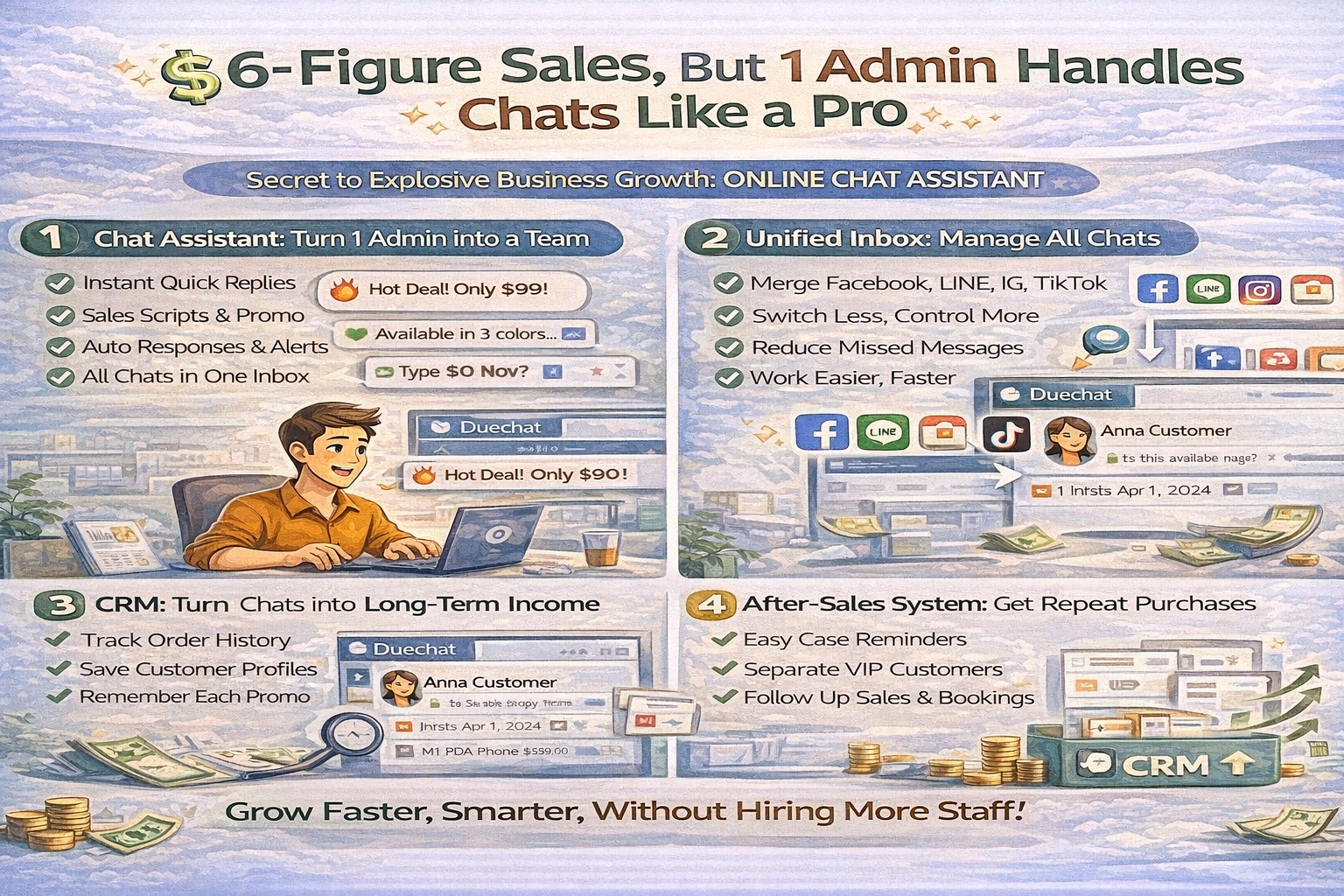 ยุ่งแค่ไหนก็ไม่พลาดสักออเดอร์! แจกทริคใช้ 'โปรแกรมตอบแชทลูกค้า' ให้ทำงานแทนคุณตอนหลับ