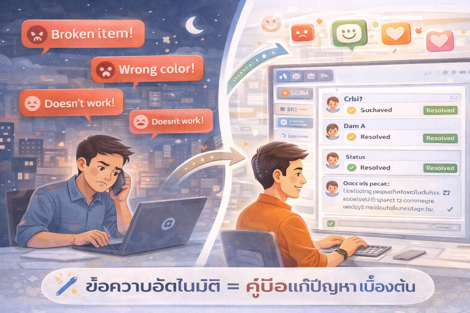 เปลี่ยนคำบ่นเป็นคำชม: เทคนิคตอบแชทงานเคลมให้ไวและได้ใจลูกค้า ด้วย 'โปรแกรมตอบแชทลูกค้า