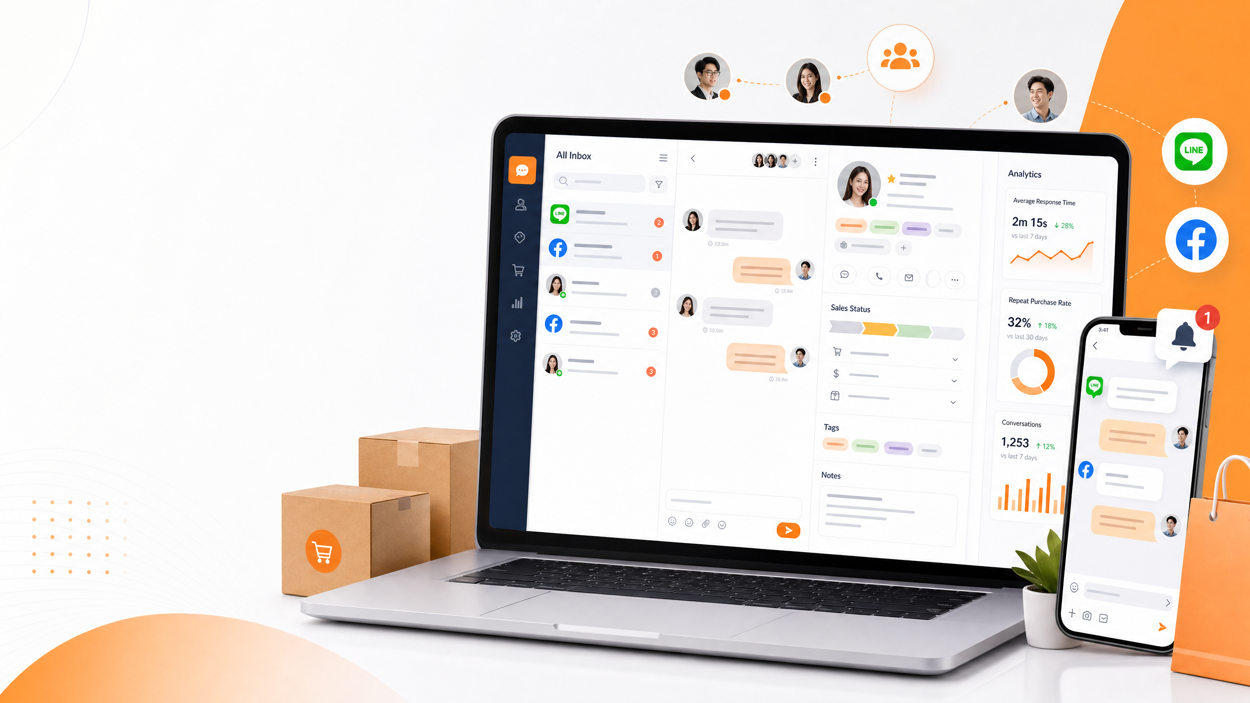 CRM ร้านค้าออนไลน์คืออะไร? วิธีจัดการลูกค้าจาก LINE และ Facebook ให้ขายซ้ำได้