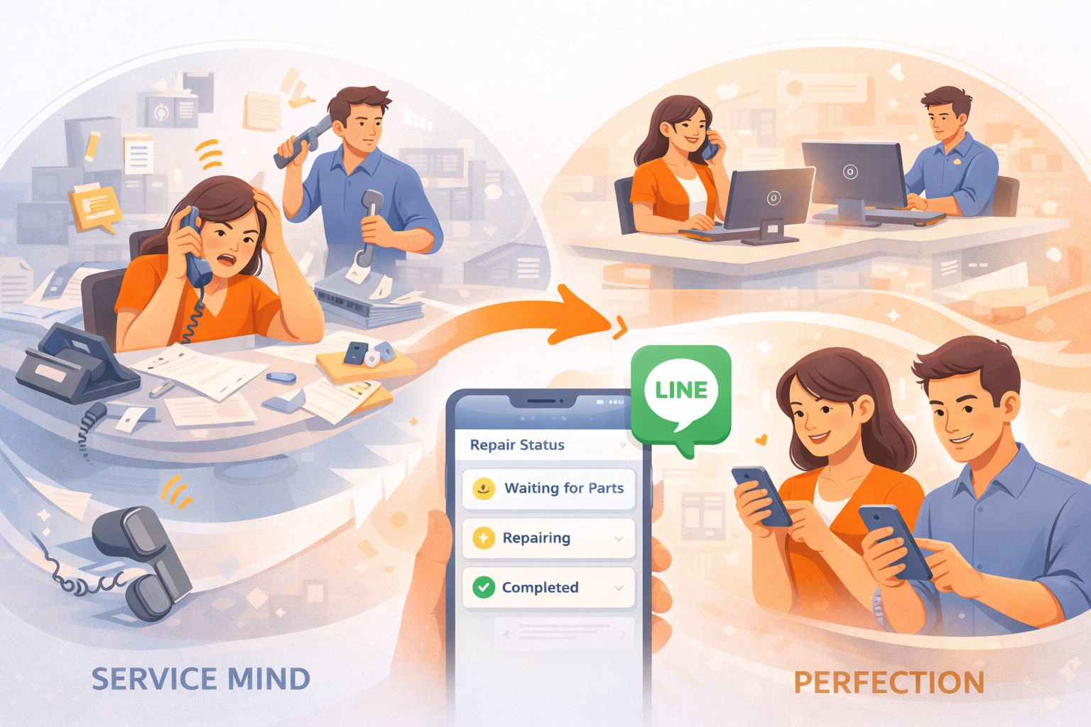 ลดเวลาตอบคำถาม "ซ่อมถึงไหนแล้ว?" จาก 5 นาทีเหลือ 5 วิ ด้วย "โปรแกรมตอบแชทลูกค้า" ⏱️⚡
