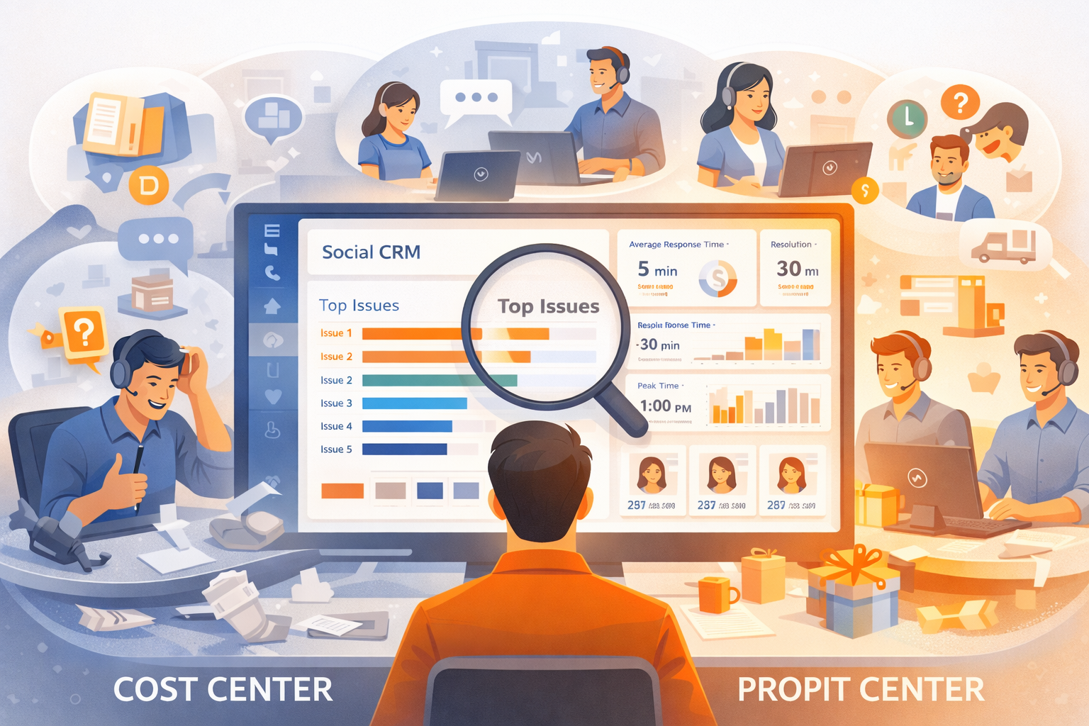 บริหารทีม Support ให้มีประสิทธิภาพสูงสุด ด้วย Dashboard จาก 'Social CRM