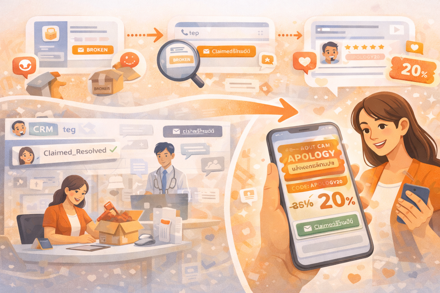 เปลี่ยนงานเคลมให้เป็นโอกาสซื้อซ้ำ: ใช้ Data จาก 'CRM ร้านค้าออนไลน์' มอบส่วนลดปลอบใจที่ตรงกลุ่ม