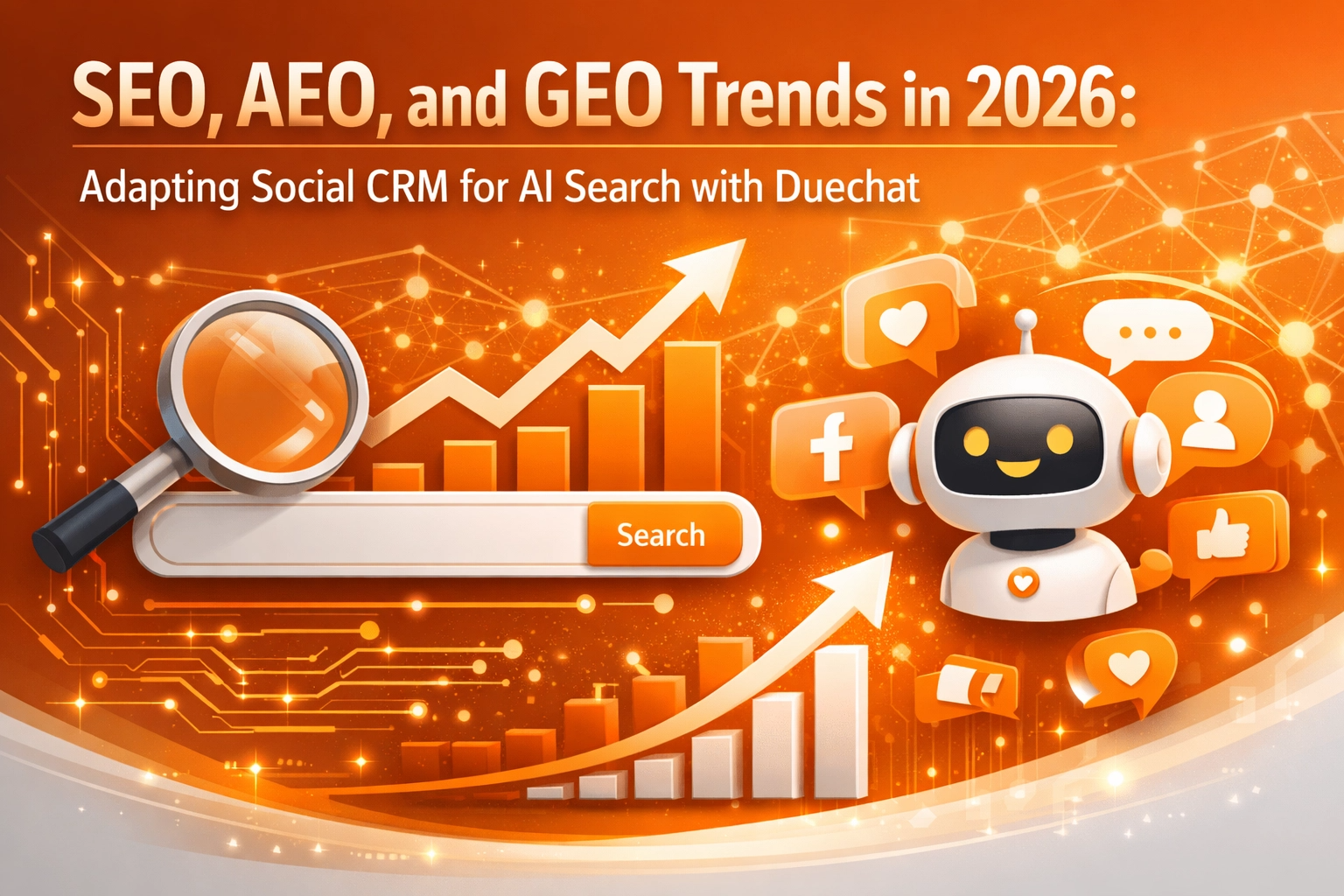 สรุปเทรนด์ SEO, AEO และ GEO ปี 2026: ปรับกลยุทธ์ Social CRM ให้ติดอันดับ AI Search ด้วย Duechat